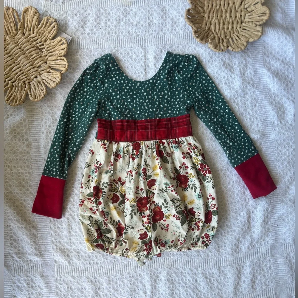 Best Dress Ever handmade girls romper size 3T🌲 - Picture 2 of 4